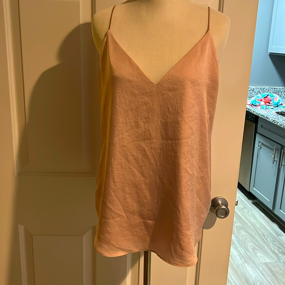 Express sz M spaghetti strap lined top -silky and classy looking